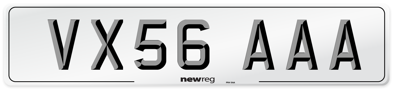 VX56 AAA Number Plate from New Reg